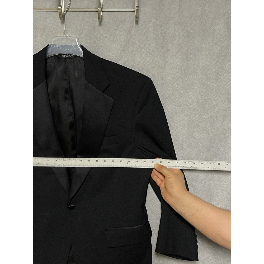 Jos A Bank Tuxedo Suit Men 40S Blk 1B Wool Wedding Prom Mason Formal W34X29 Luxe